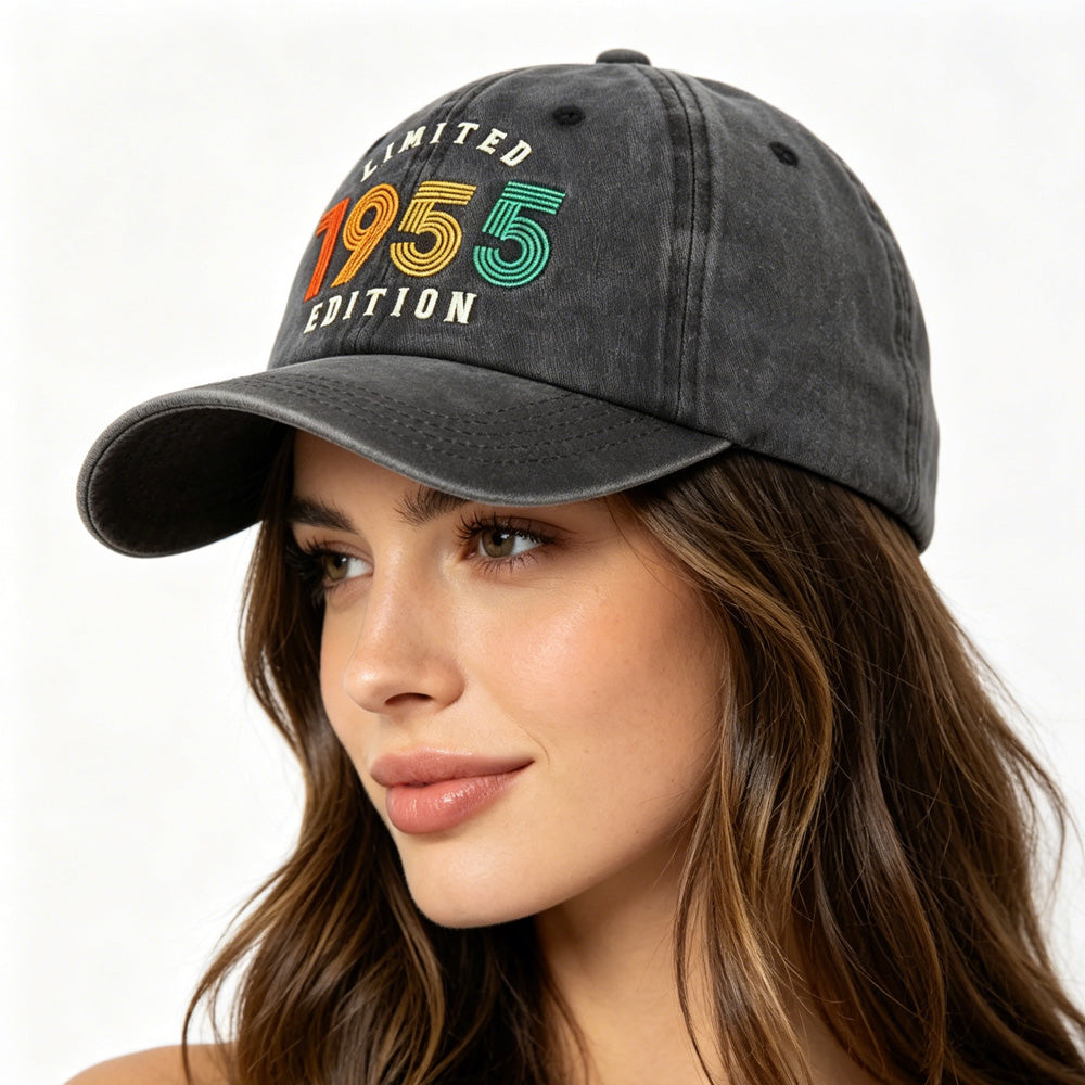 2pcs 1955 Limited Edition Old Baseball Cap