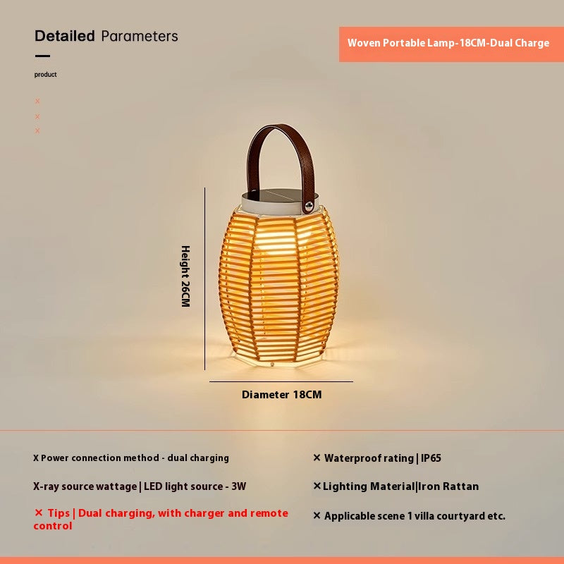 Éclairage extérieur Villa pour jardin jardin jardin lampe portable