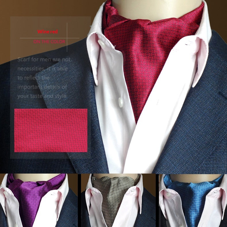 Echarpe Jacquard formelle pour hommes avec écharpe de cou de pois minuscules