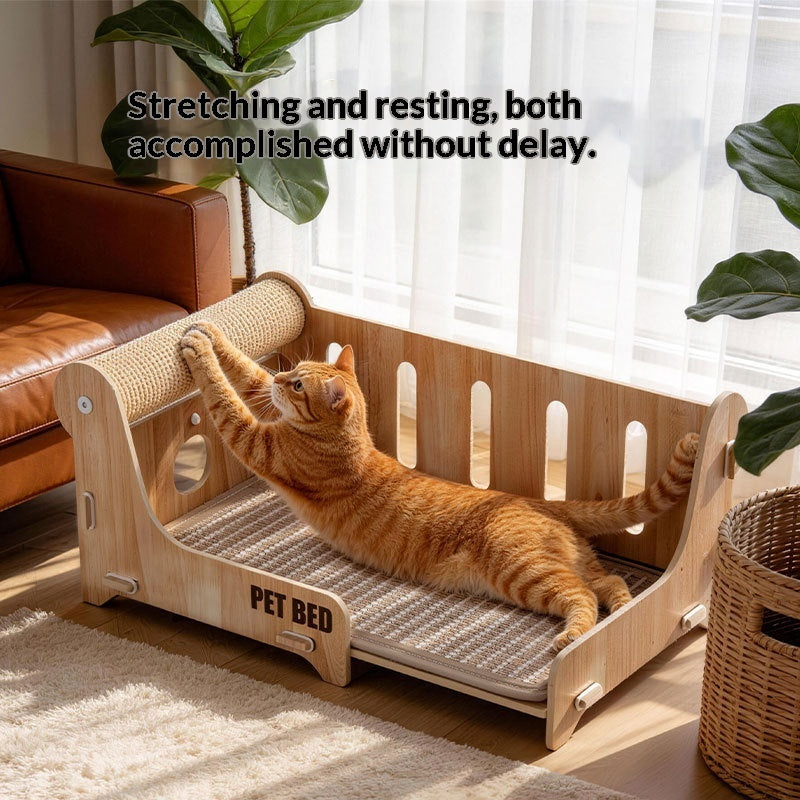 Sisal Scratching Post and Louncer Autonome Tout-en-un