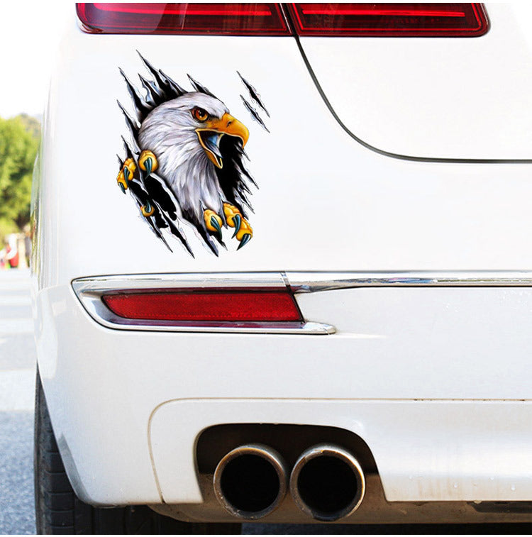 Stickers Cartoon de Simulation 3D Personnalité Créative Voiture