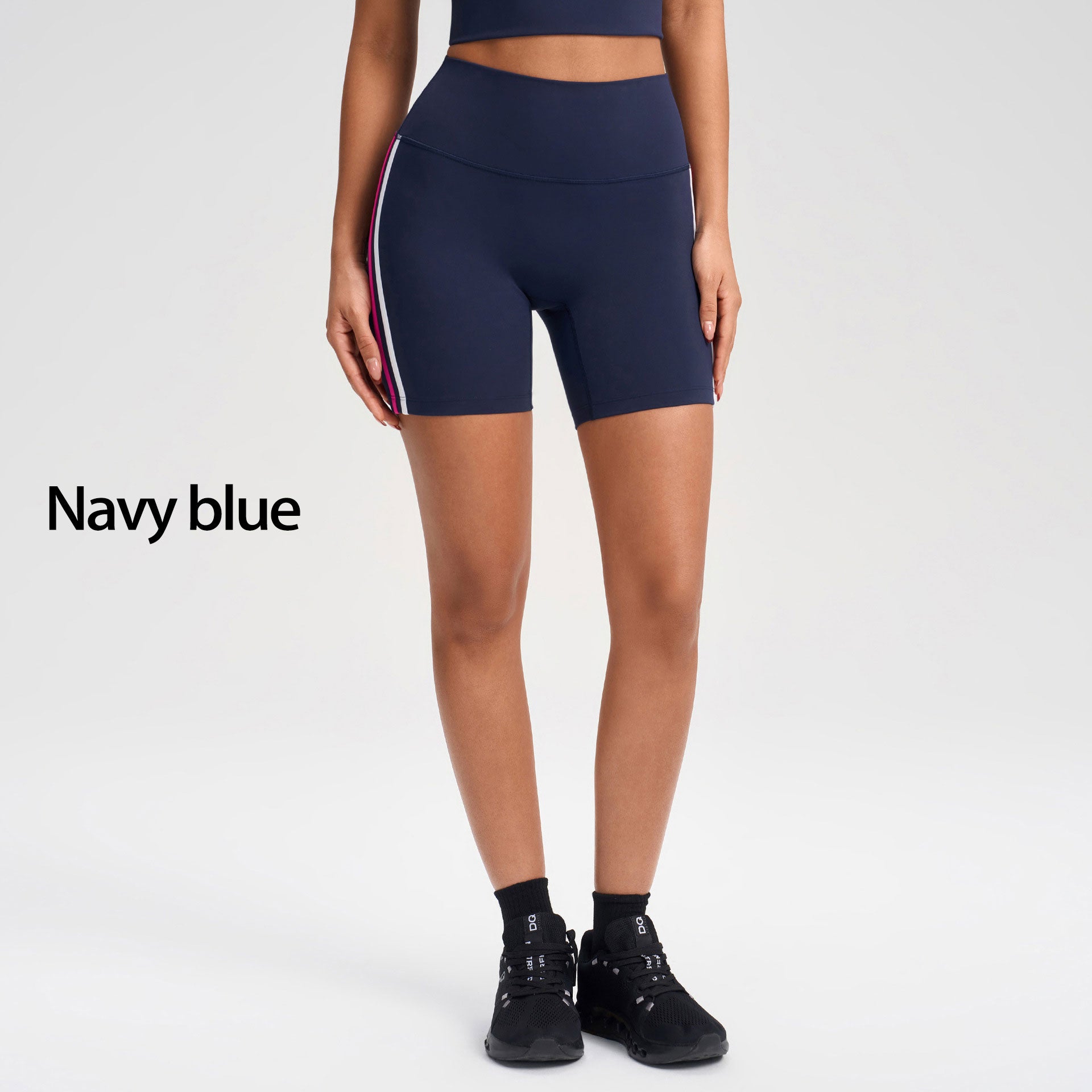 Short de sport pour femmes Pantalon de yoga d'été de trois quarts Vêtements de dessus Short de vélo High-waiste