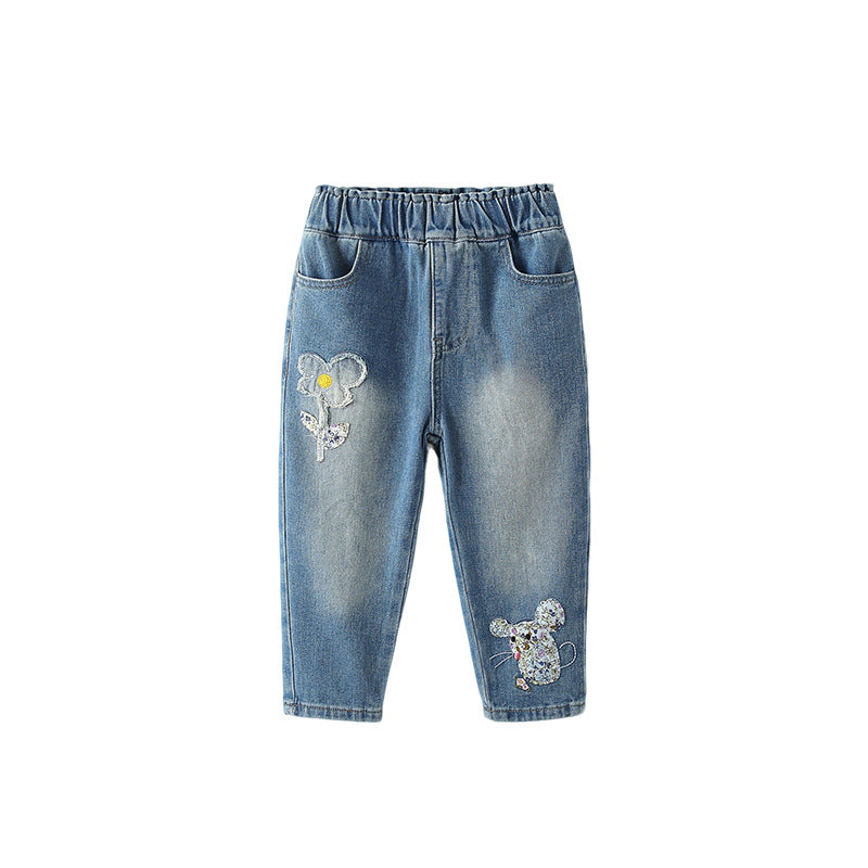 Fall/Winter Denim Jeans for Girls