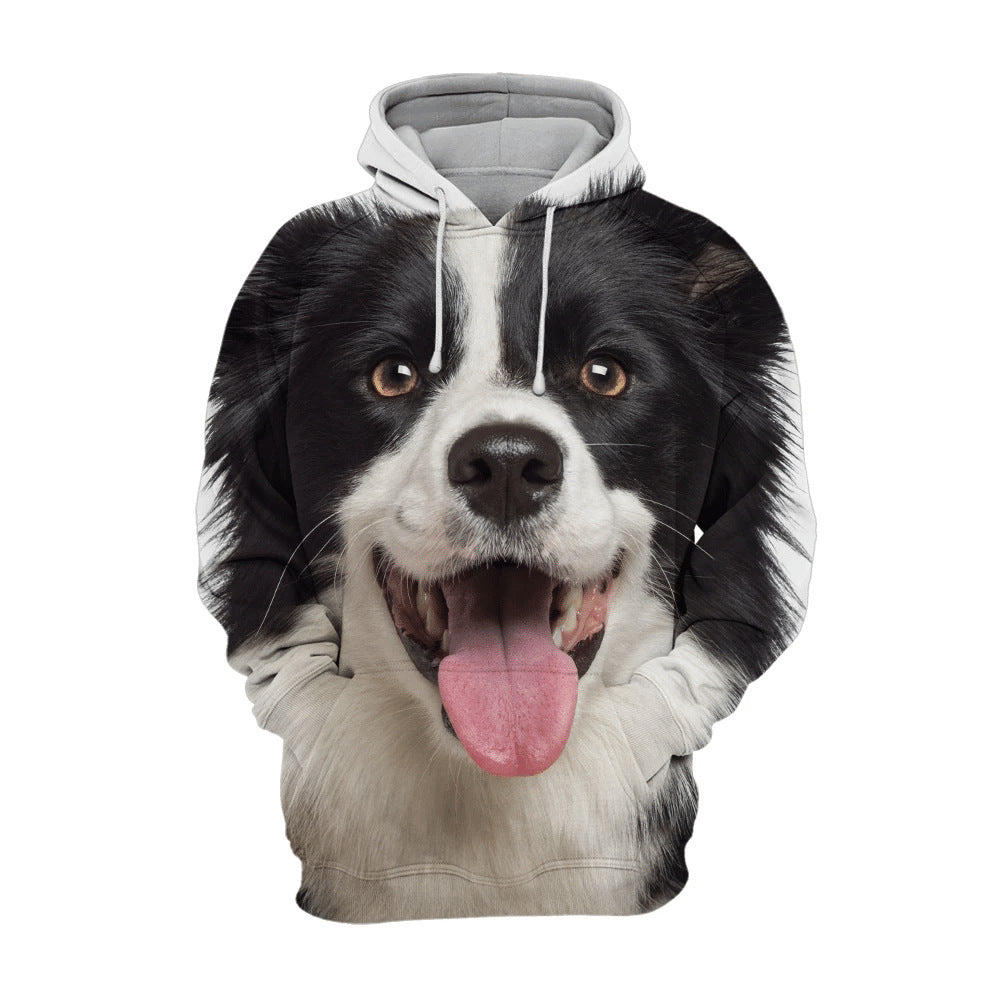 Animal Dog Print Hoodie Hiver Hoodie Homme Sportswear