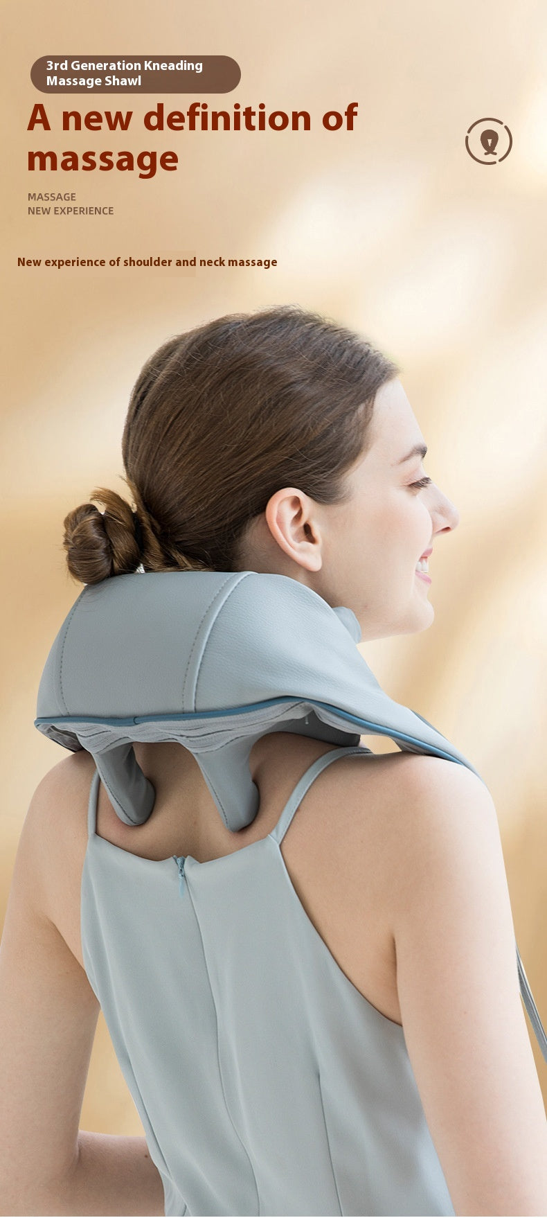 Instrument de massage épaule Kneading Compresse sans fil multifonctionnel