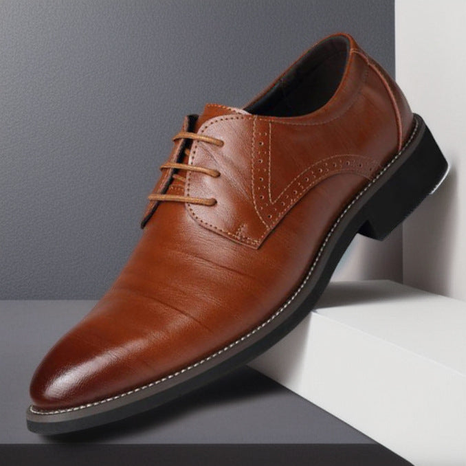 Hommes Chaussures en cuir British-style Pointed-toe Breathable Formel Business Wear