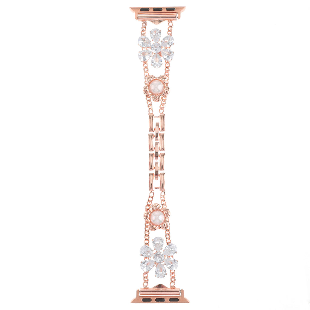 Bracelet de montre à six pétales à double chaîne