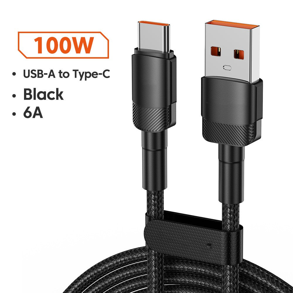 Câble de données en alliage d'aluminium PD100W Câble de charge rapide Câble de charge USB
