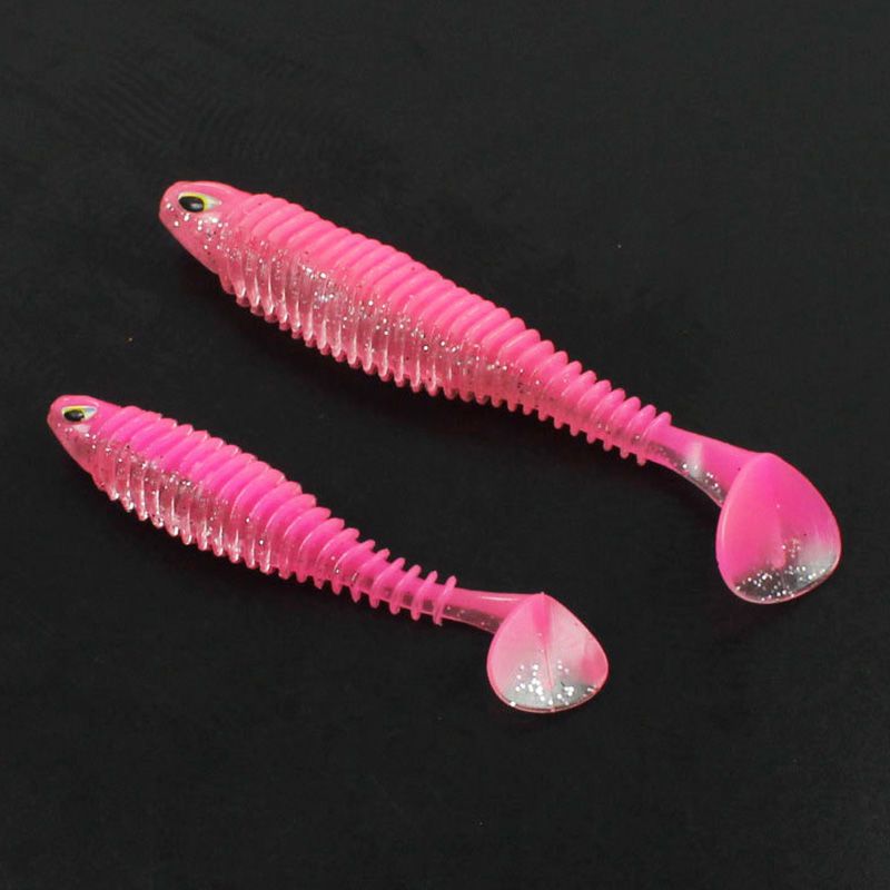 Luya Big T-tail Soft Fish Bait with Jig Head