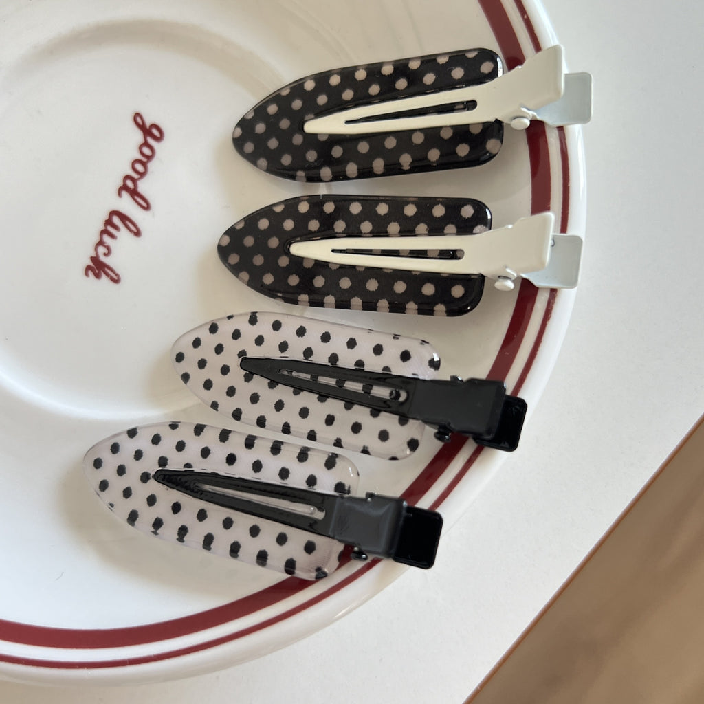 Black and White Polka Dot Series Simple and Sweet Hair Clips