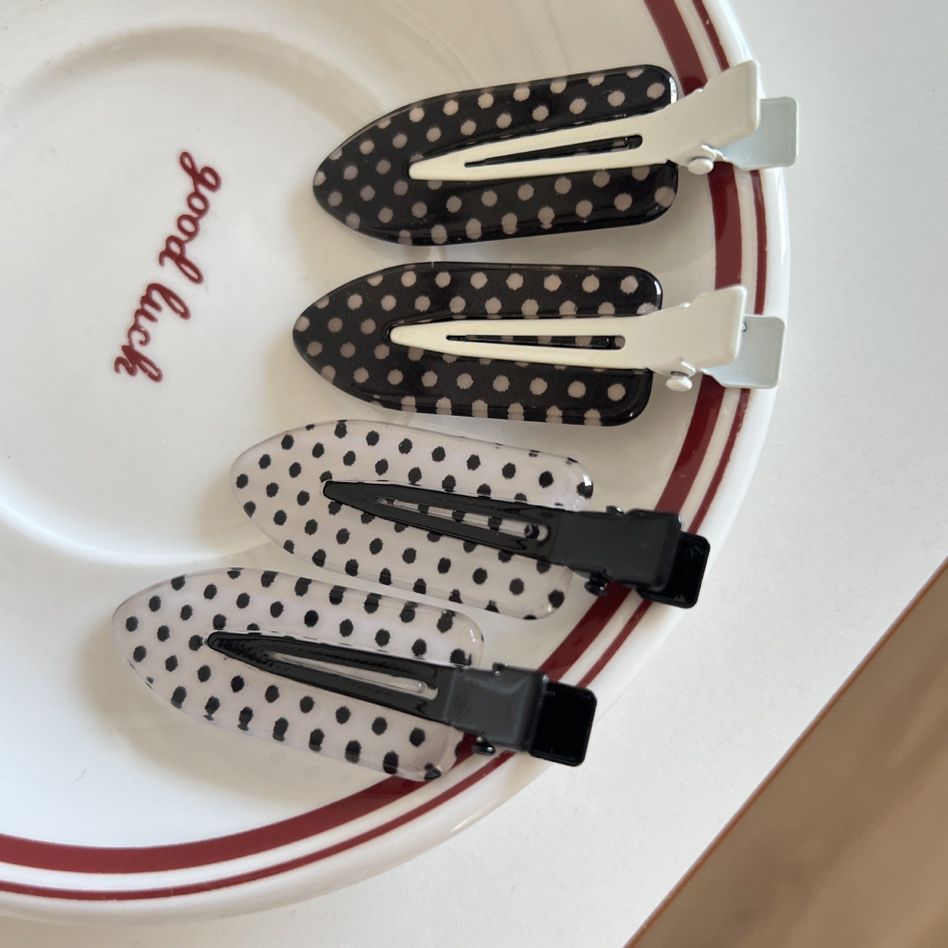 Black and White Polka Dot Series Simple and Sweet Hair Clips