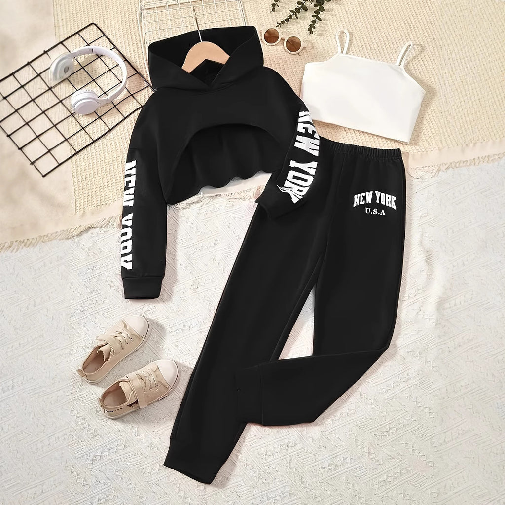 Commerce extérieur Instagram-style Springfall Mode Ensemble de trois pièces pour les filles