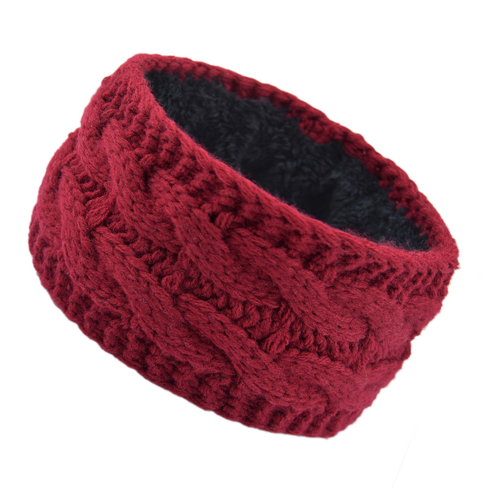 Bande de cheveux tricotées européenne et américaine plus Velvet Laine Couleur Dot Fil Bandeau Variegate