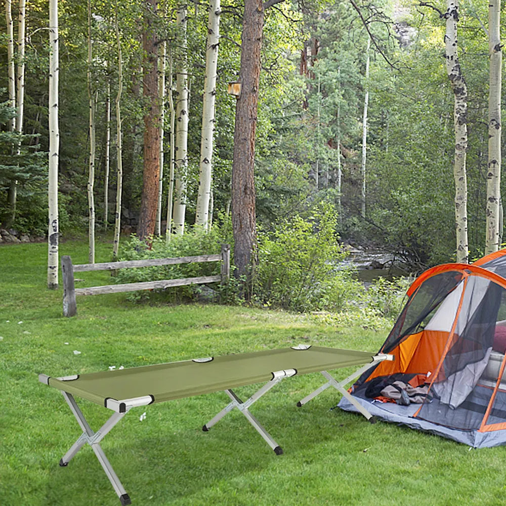 [Ancien code : 27860141]RHB-03A Lit de camping pliable portable avec sac de transport Army Green