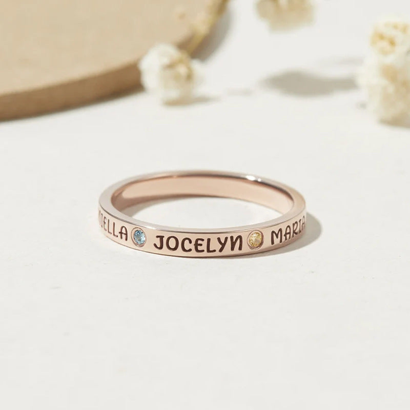 Bague en acier inoxydable de conception minimaliste