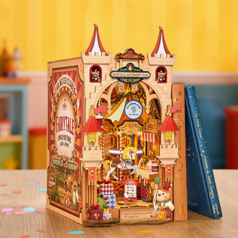 Corner Fairytale Amusement Park Bookend DIY Cottage Assembly Building Blocks 3D Puzzle