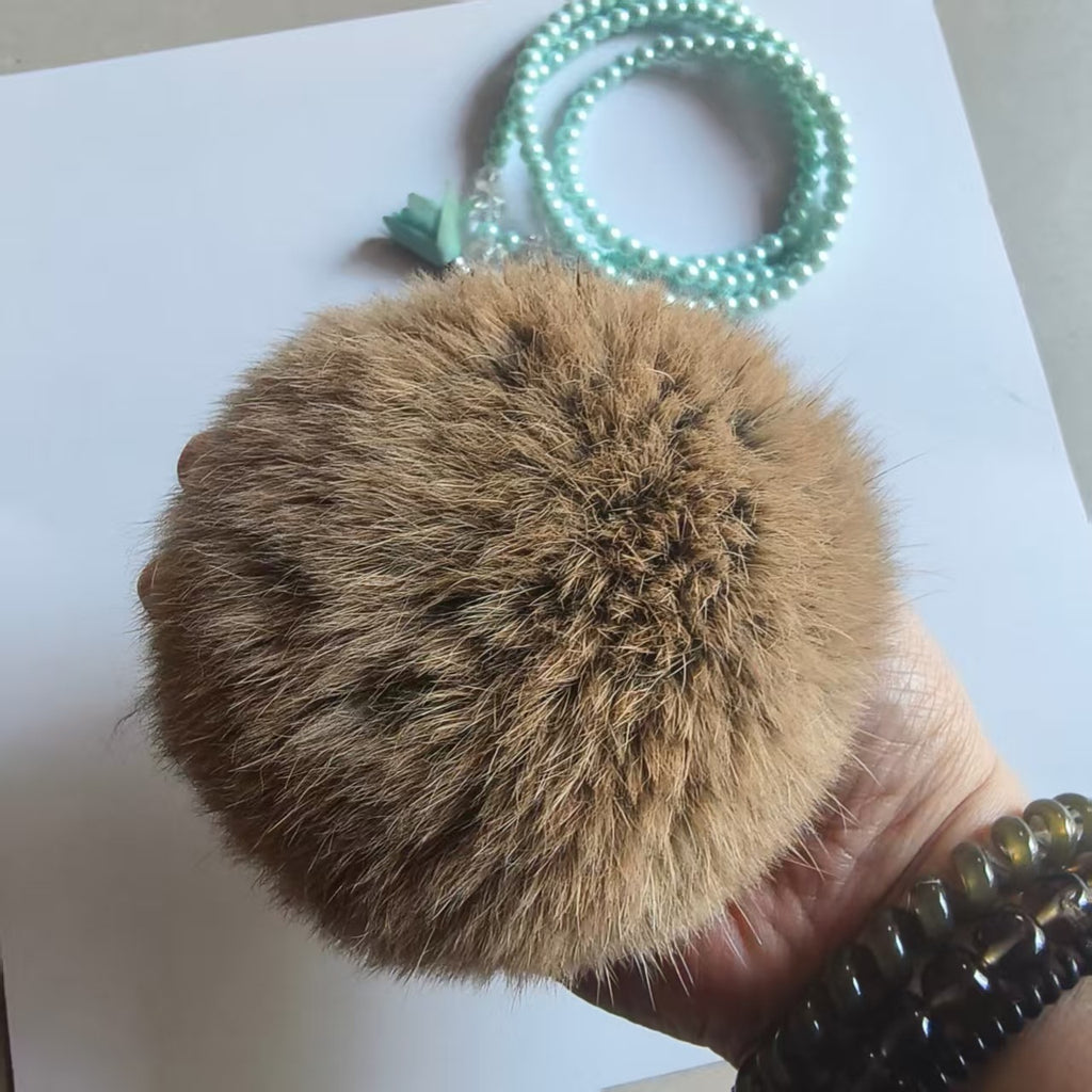 Jouet naturel de chaton de boule de fourrure de lapin