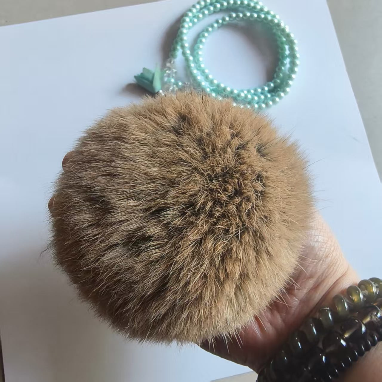 Jouet naturel de chaton de boule de fourrure de lapin