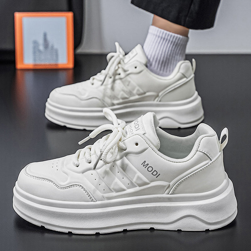 Chaussures de Patinage en Cuir Blanc Versatile Summer Premium pour Homme