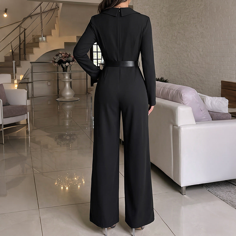 Costume de saut à la taille élevée avec une ceinture