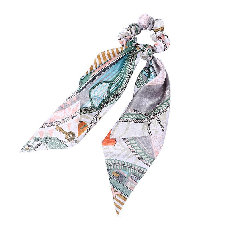 Fashion Long Streamer Imprimé Tissu Tie Accessoire Cheveux Pour Poneytail Tie-up Cheveux Top Cuft