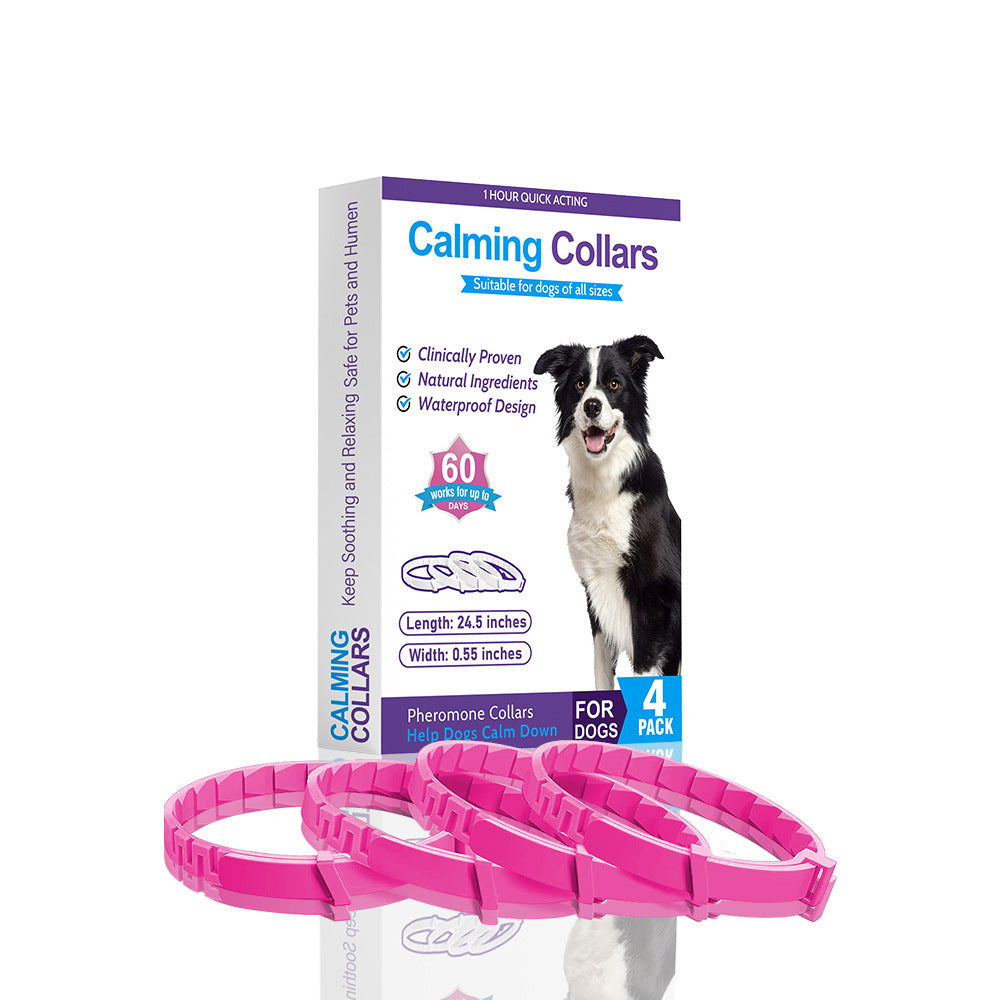 4-Pack Calming Pheromone Collars for Cats and Dogs to Relieve Anxiety