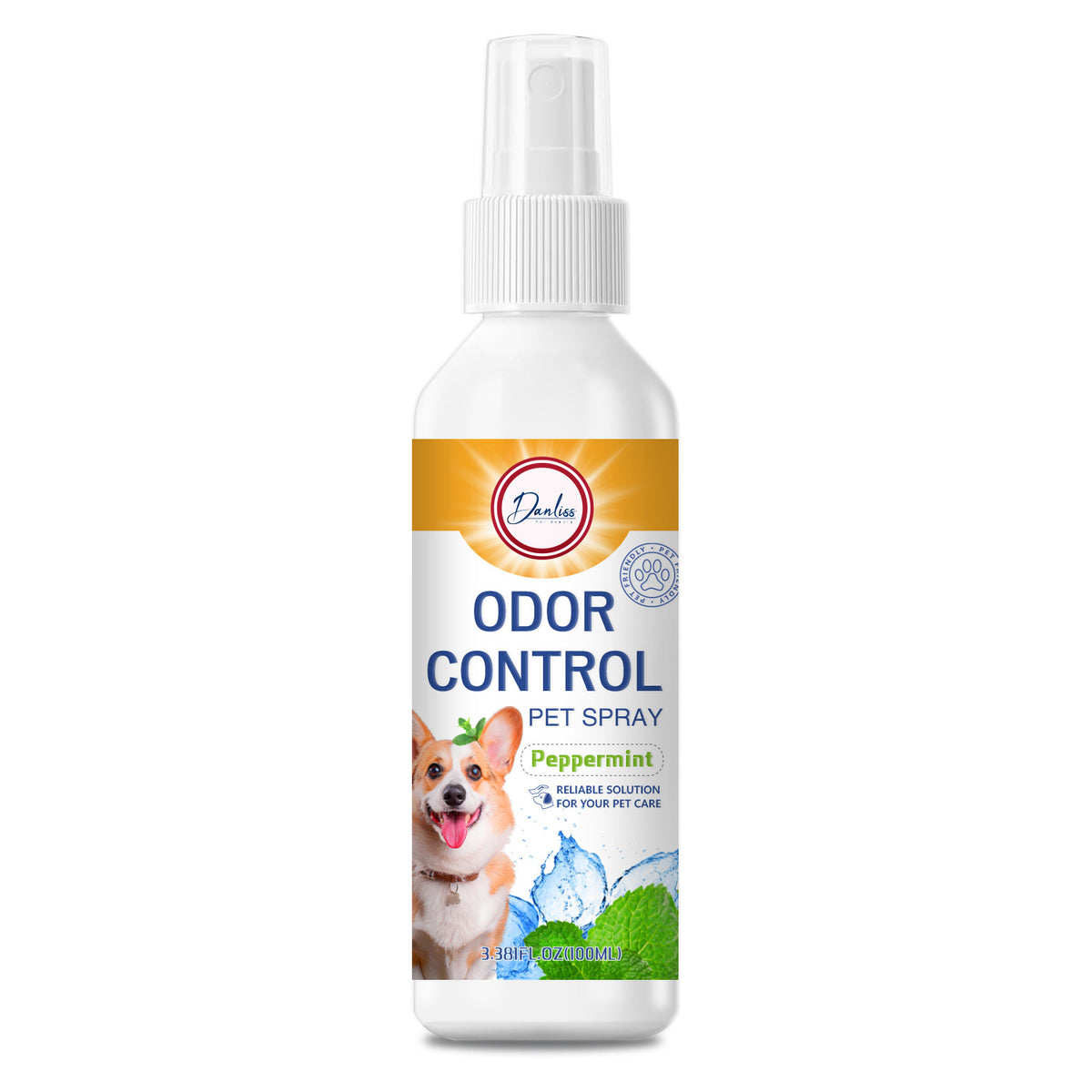 Long-lasting antibacterial deodorizing spray for cats and dogs