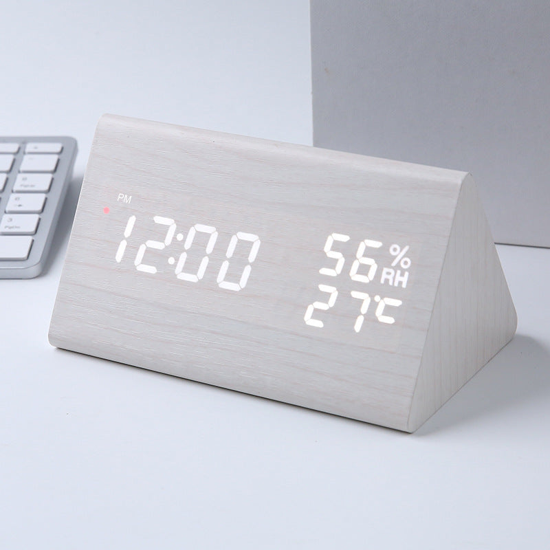 Intelligent Radio Control Clock LED bois électronique température numérique et humidité
