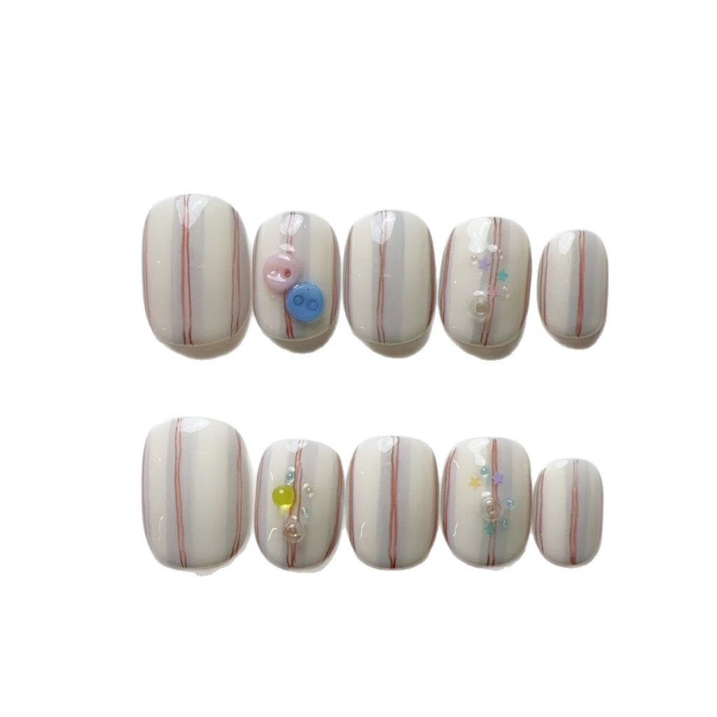 Conseils amovibles pour ongles en Plaid de couleur solide