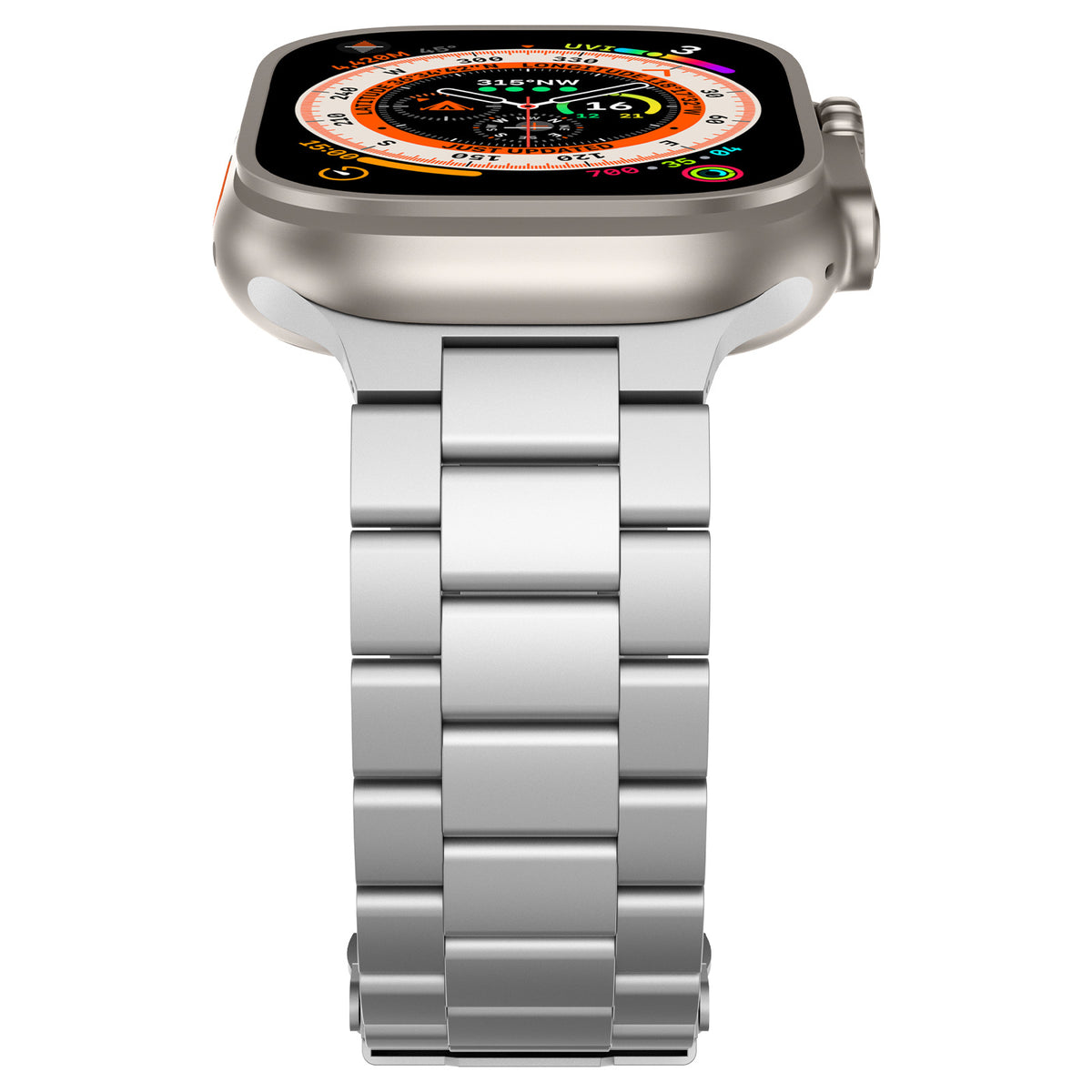 Suitable for Apple Watch S10 titanium alloy three-bead strap