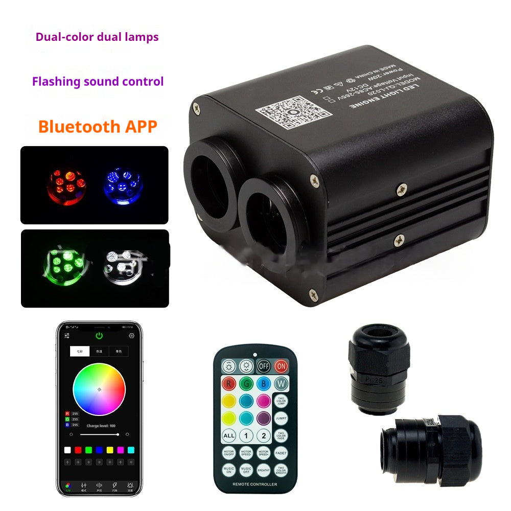 Double lampe 20W double couleur avec contrôle de l'application Bluetooth et mode clignotant