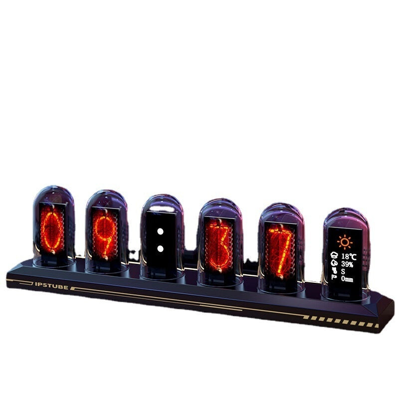 Magic Flavor Premium RGB alliage d'aluminium Simulation Nixie Tube Horloge IPS Ordinateur Bureau D