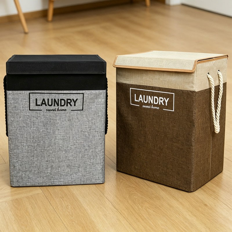 Panier de blanchisserie Laver les vêtements de rangement pliant sac sac Hamper avec couvercle