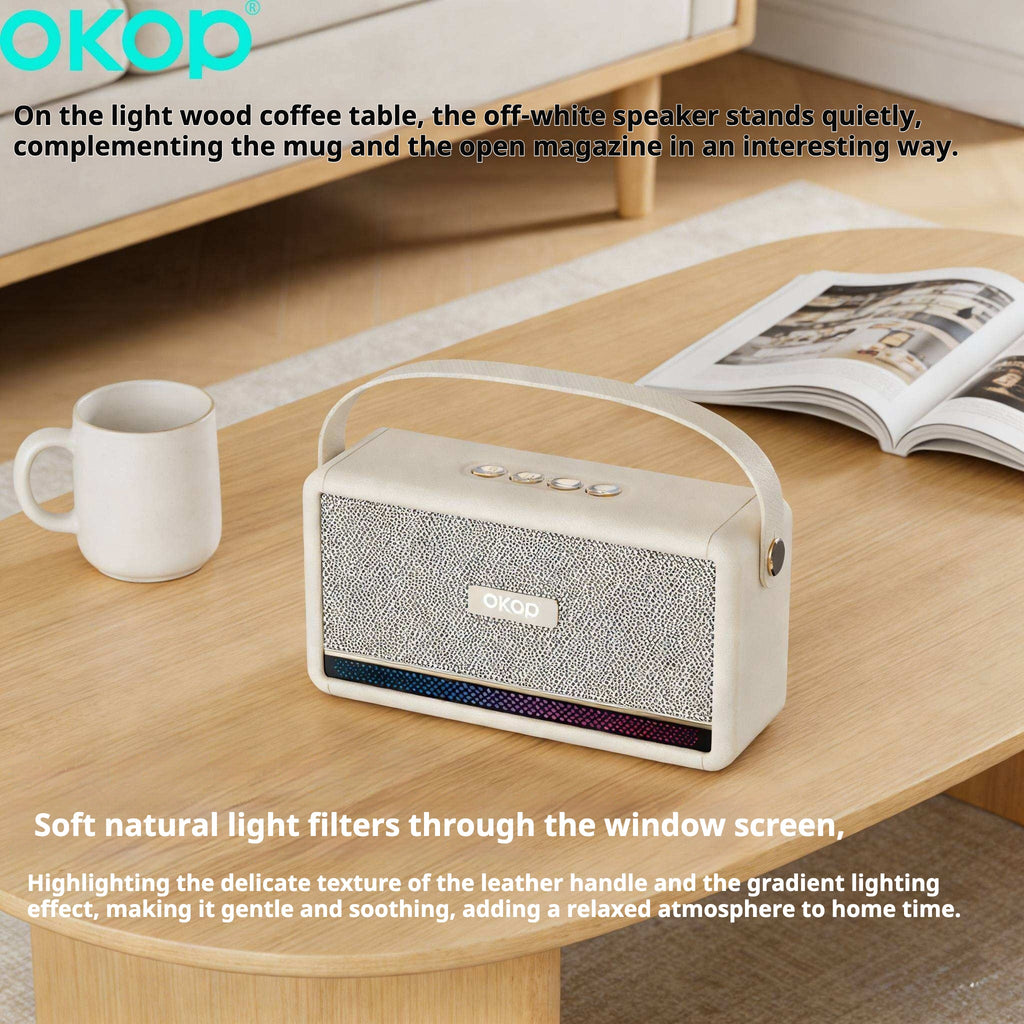 KP-843 Meilleures ventes sans fil Bluetooth haut-parleur poignée portable à la maison RGB Ambient Light