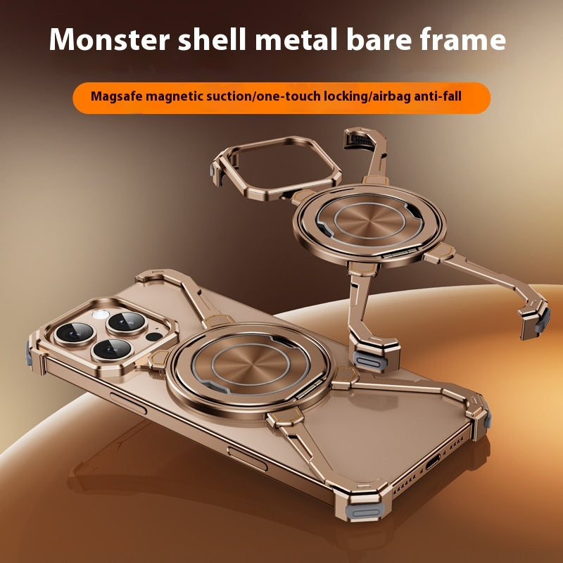 Magie Claw Shell boîtier de téléphone en métal Aspiration magnétique Rouleau de protection rotative