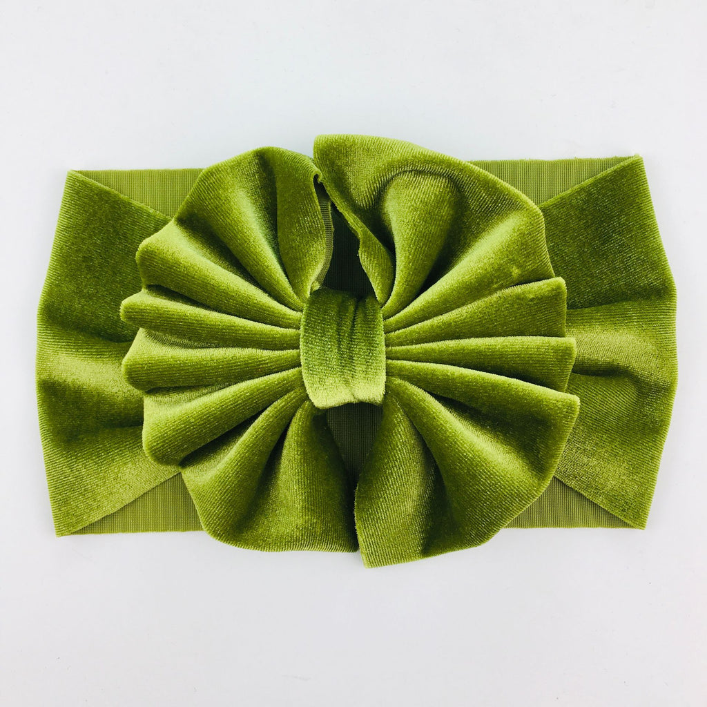 Haut bandeau surdimensionné Gold Velvet Bow