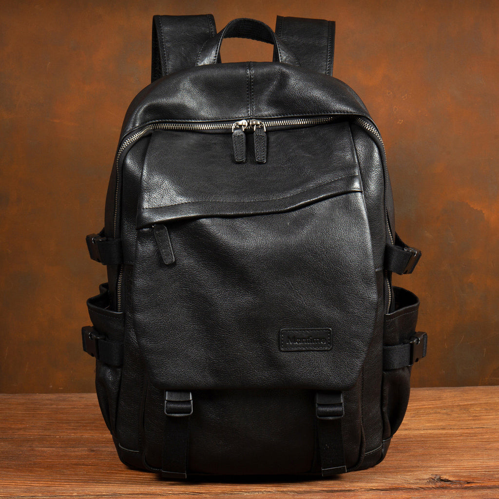 Sac à dos en cuir à grains entiers