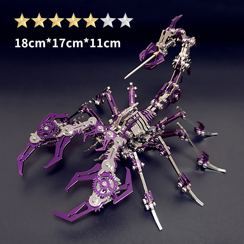 Steel Scorpion King Couleur Puzzle 3D Modèle Jouet en métal
