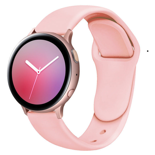 Convient pour Galaxy Active 2 boucle vers l'envers bracelet en silicone 20 22mm Sports intérieur boucle Str