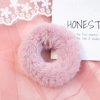 Faux fourrure des femmes en peluche de couleur solide