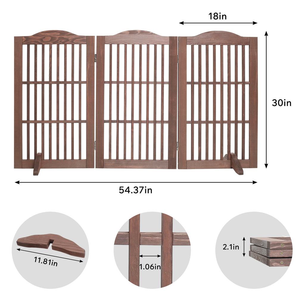 Porte pliable pour chiens en bois