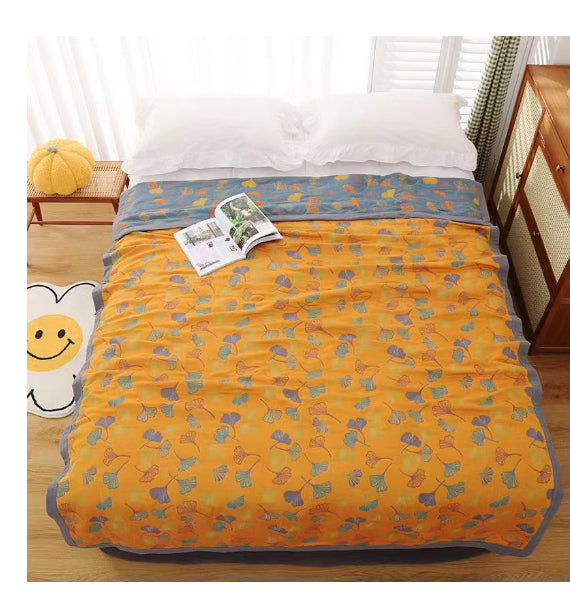 Pure Cotton Light Luxury Fil de trois couches Multi-fonctionnel Couverture Cotton Summer Qui