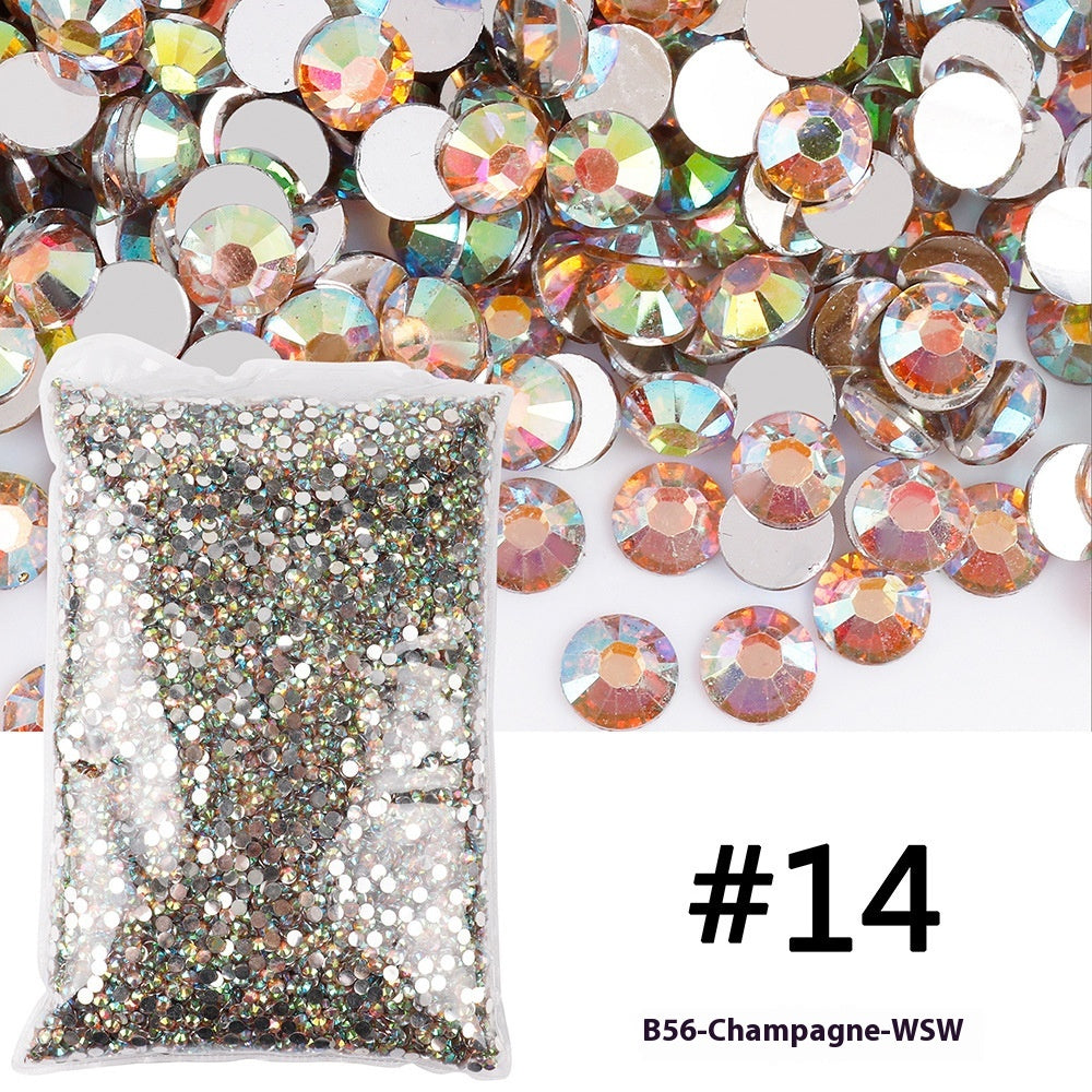 Resin Flat Magic Color Nail Strass-sticking Ornement fait à la main
