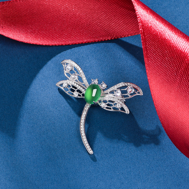 S925 Broche de libellule en argent sterling