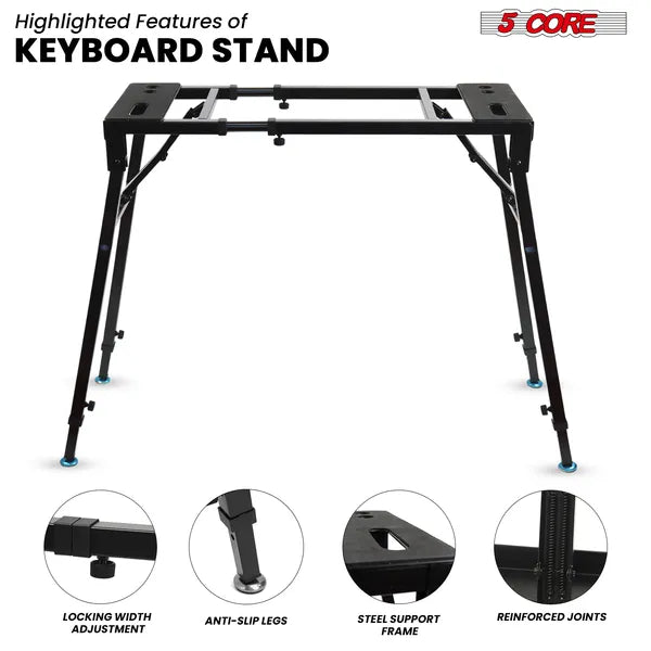 5 Core Keyboard Stand Ajustable Support de Synthétiseur de Piano Électrique pour 54-88