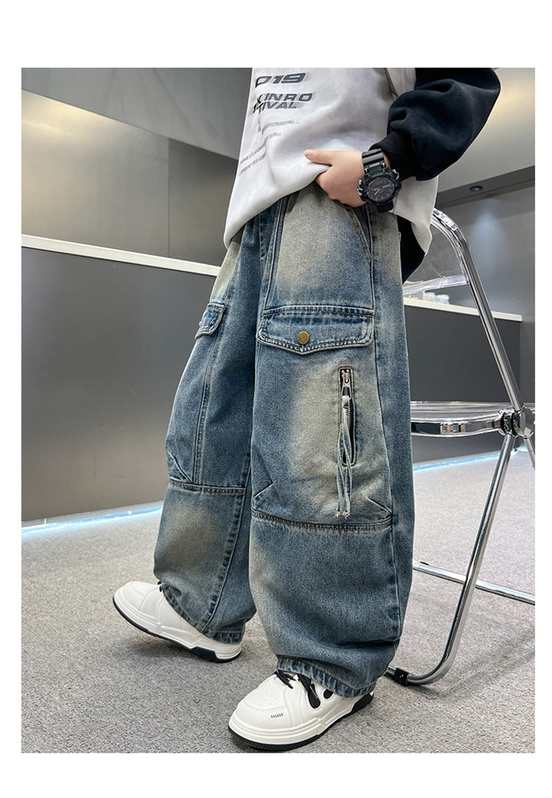Pantalons simples et polyvalents pour garçons