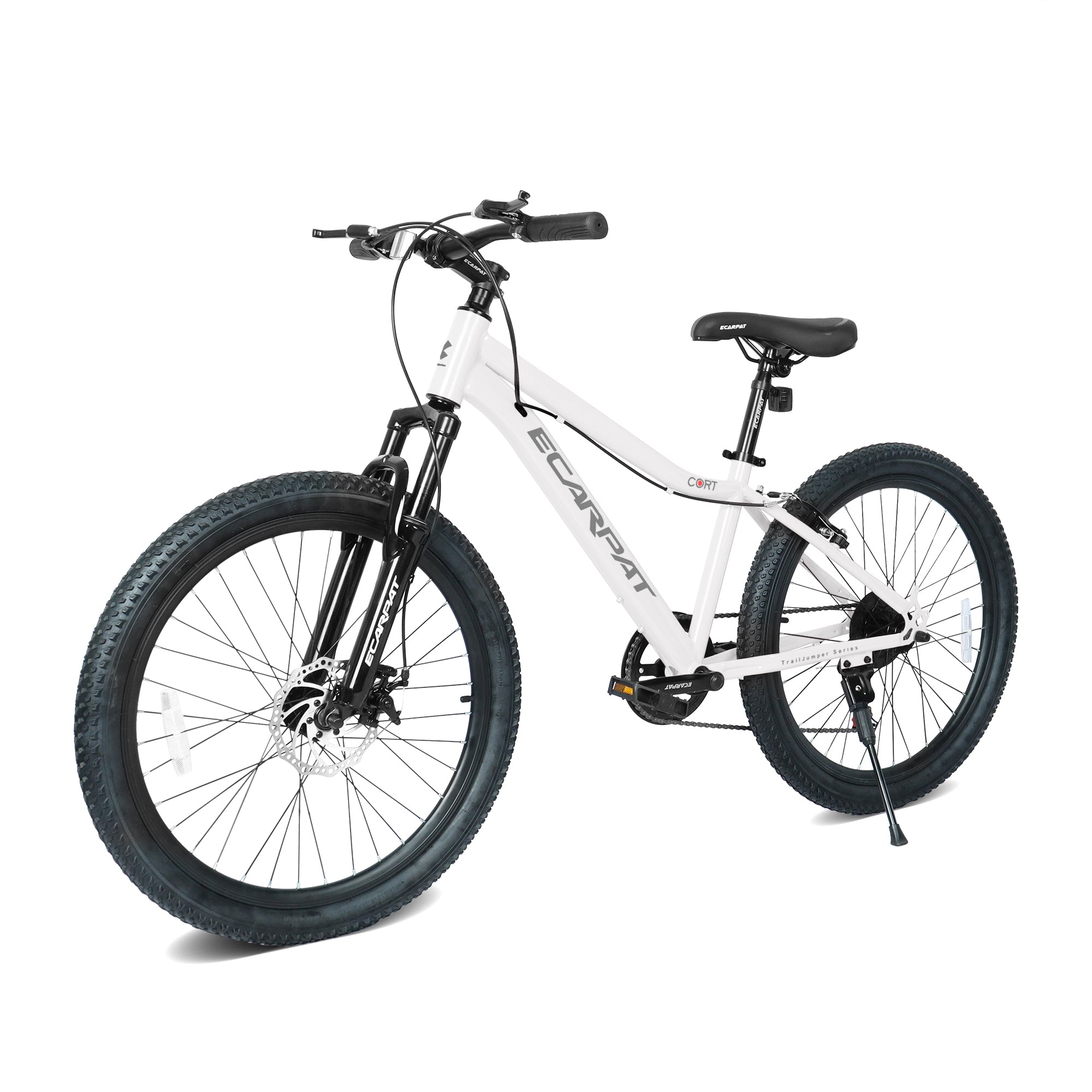 Vélo de montagne jeune 24 pouces avec 7 vitesses et suspension avant Cadre en acier durable