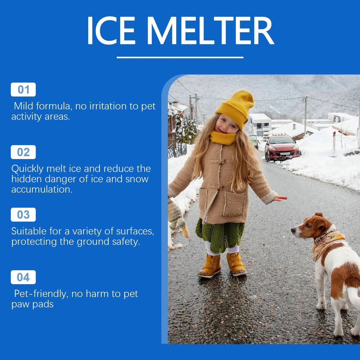 Agent de fonte de glace Yegbong adapté aux animaux de compagnie