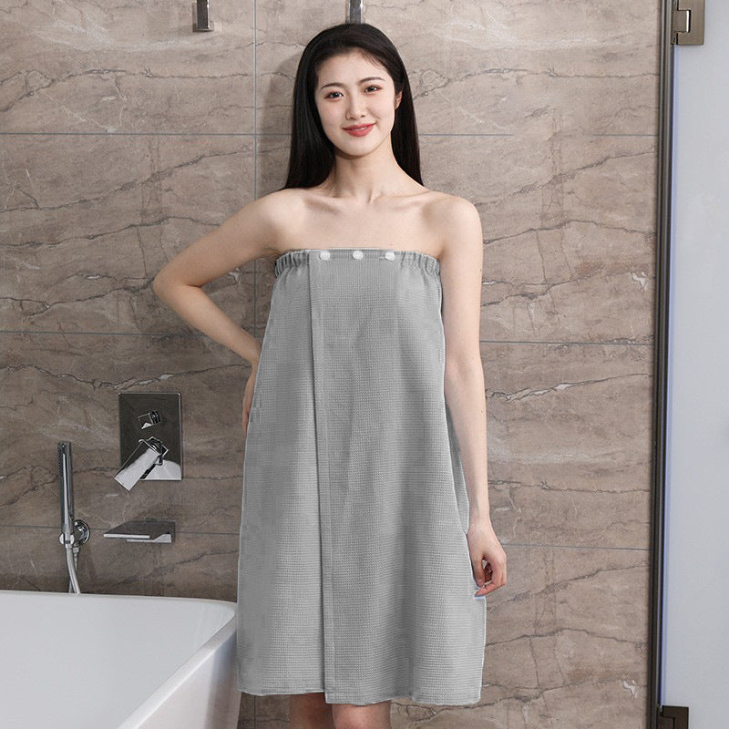 Serviette de bain en coton à dessus de tube avec des snaps cachés