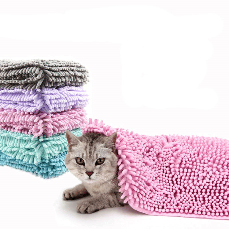 Serviette absorbante à séchage rapide pour animal de compagnie Chenille